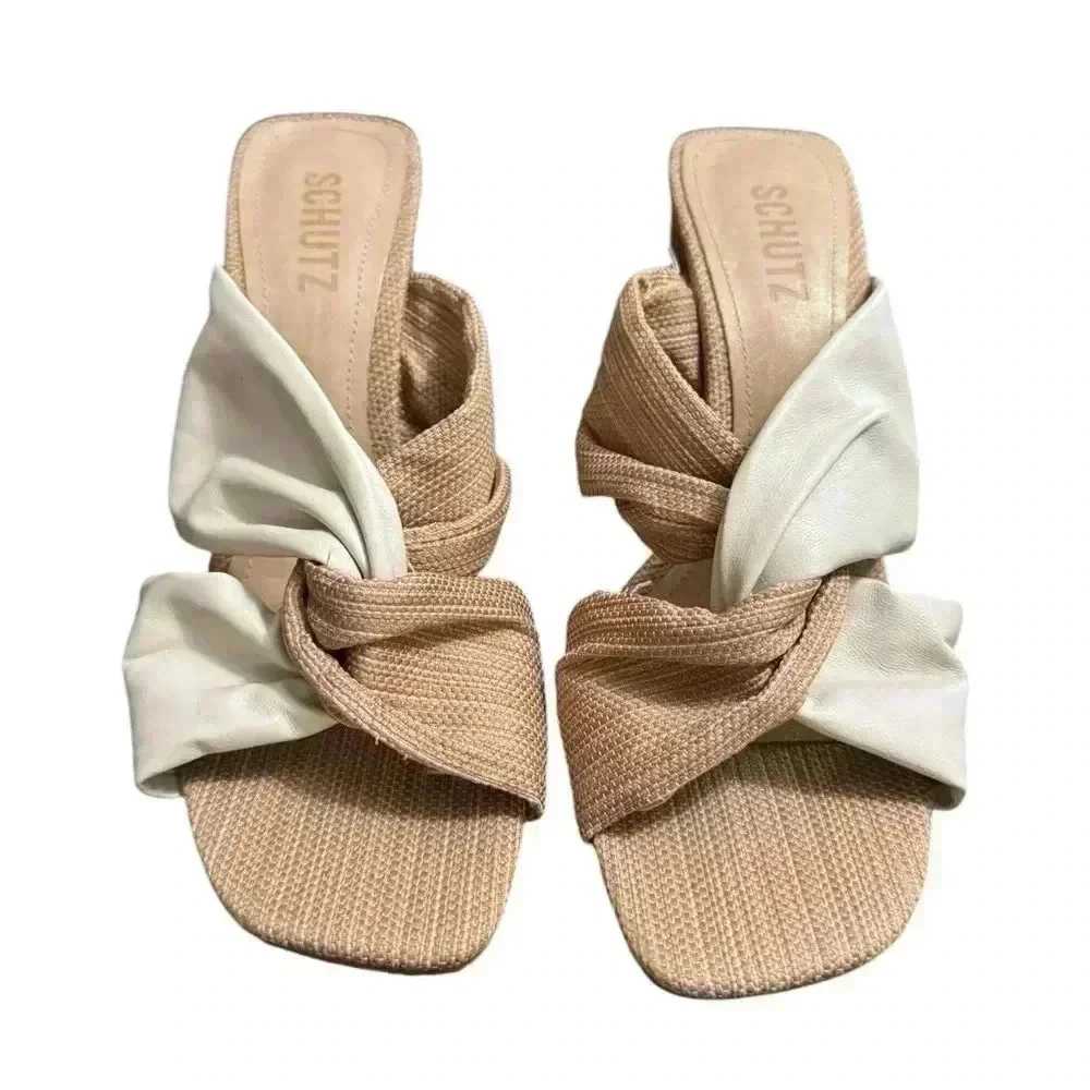 Schutz Leather Wendy Sandals Size 7